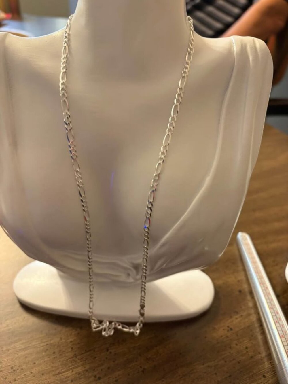 24 Inch Figaro 3.7mm 9.4 grams 925 Sterling Silver